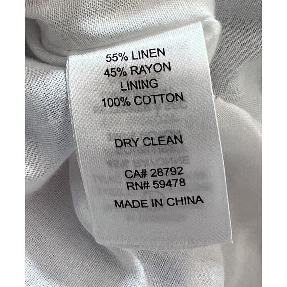 House of Harlow 1960 Womens Linen Midi Skirt Size S Multicolor Tropical Smocked - Picture 5 of 7